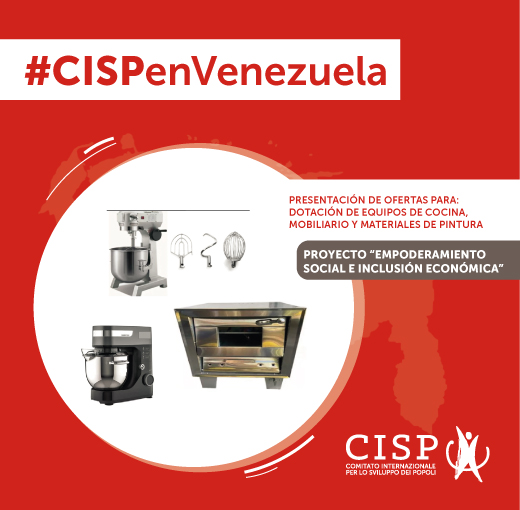 Dotación de equipos de cocina, mobiliario y materiales